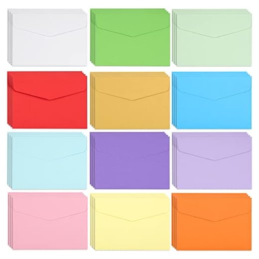 aupawdy120 pcs Mini Sobres Multicolor Pequeño Sobre Mini Sobres de Regalo Sobres Papel para Postales, para Bodas, Fiestas, Cumpleaños, Regalos y Tarjetas de Felicitación(14 colores 11.5*8.2cm）