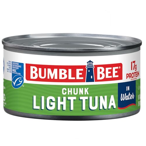 Image of Bumble Bee Chunk Light Tuna In Water, 12 oz Can - Wild Caught Skipjack Tuna - 17g Protein Per Serving - MSC Certified Sustainable Seafood, Non-GMO, Gluten Free, Kosher