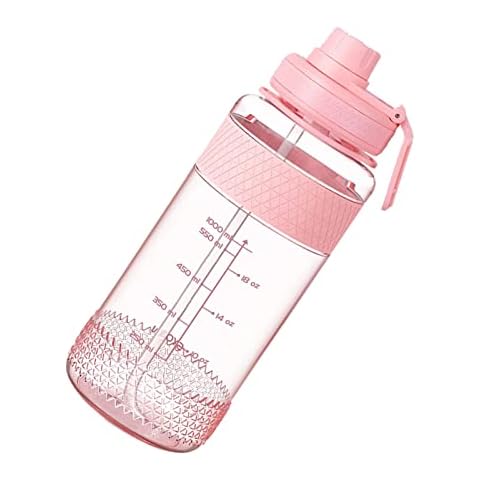 Hocerlu Water Bottle, 1L Sports Water Bottle with Straw and Leak-Proof Cap Sweat-Free Handle Water Bottle for Office, Sports and Outdoors Cover