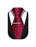 Barry.Wang Check Necktie Stripe Red Man Tie Clip Woven Business Ceremony