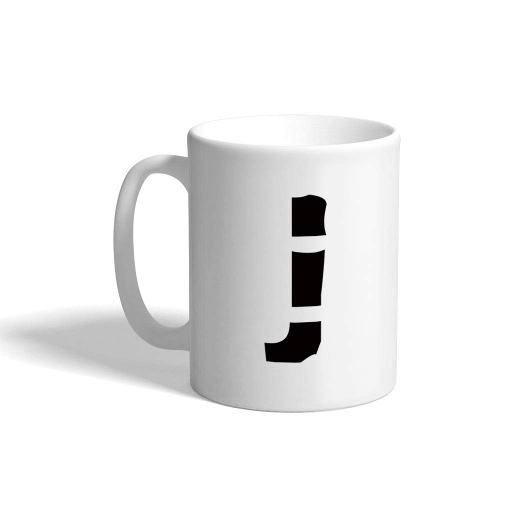 Custom Funny Coffee Mug Coffee Cup"J" Jailbird Initial Monogram Letter J White Ceramic Tea Cup 11 OZ Design Only