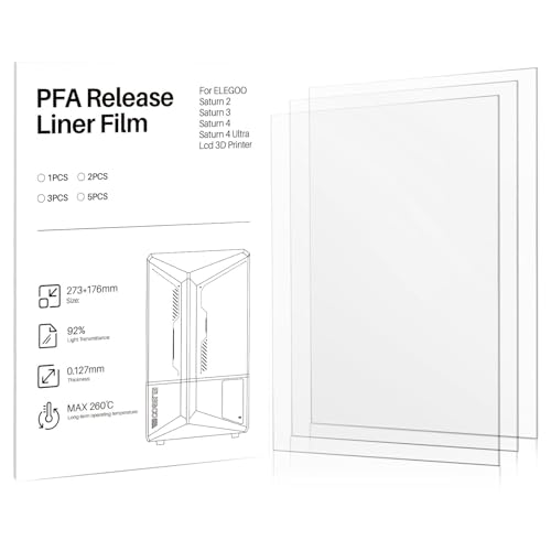 KEAcvise 3�s�[�X pfa �����[�X���C�i�[�t�B���� Saturn 4 Ultra 16k ���� 3D�v�����^�[�p - 273x176mm ����0.127mm �������ߗ�92% Saturn 2/8k/3/4 Ultra�ɑΉ�