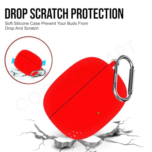 Image of Soft Silicone Case Cover for OnePlus Nord Buds 4 Pro (Red)