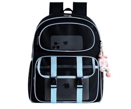 Large Mesh Backpack for School 27L Heavy Duty, See Through Stylish Backpack for Girls Boys Student Beach Outdoor2