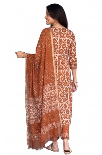 Image of KLOSIA Women's Printed Straight Kurta and Pant with Dupatta Set