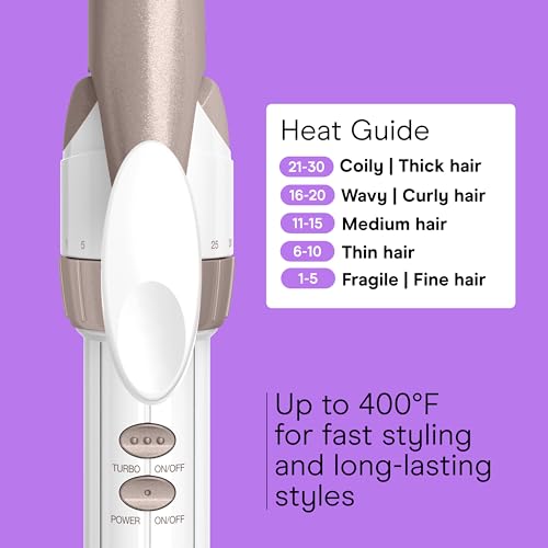 Image of Conair Double Ceramic -Inch Curling Iron with Claw Clip, -Inch Barrel Creates Tight Curls, Hair Curler for Use on Short, Medium, & Long Hair, White /Rose Gold