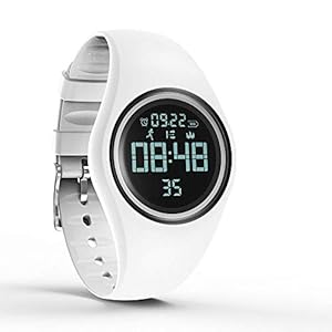 synwee Sports Fitness Tracker Watch, IP68 Waterproof, Non-Bluetooth, with Pedometer/Vibration Alarm Clock/Timer,for Kid Children Teen Boys Girls (White)