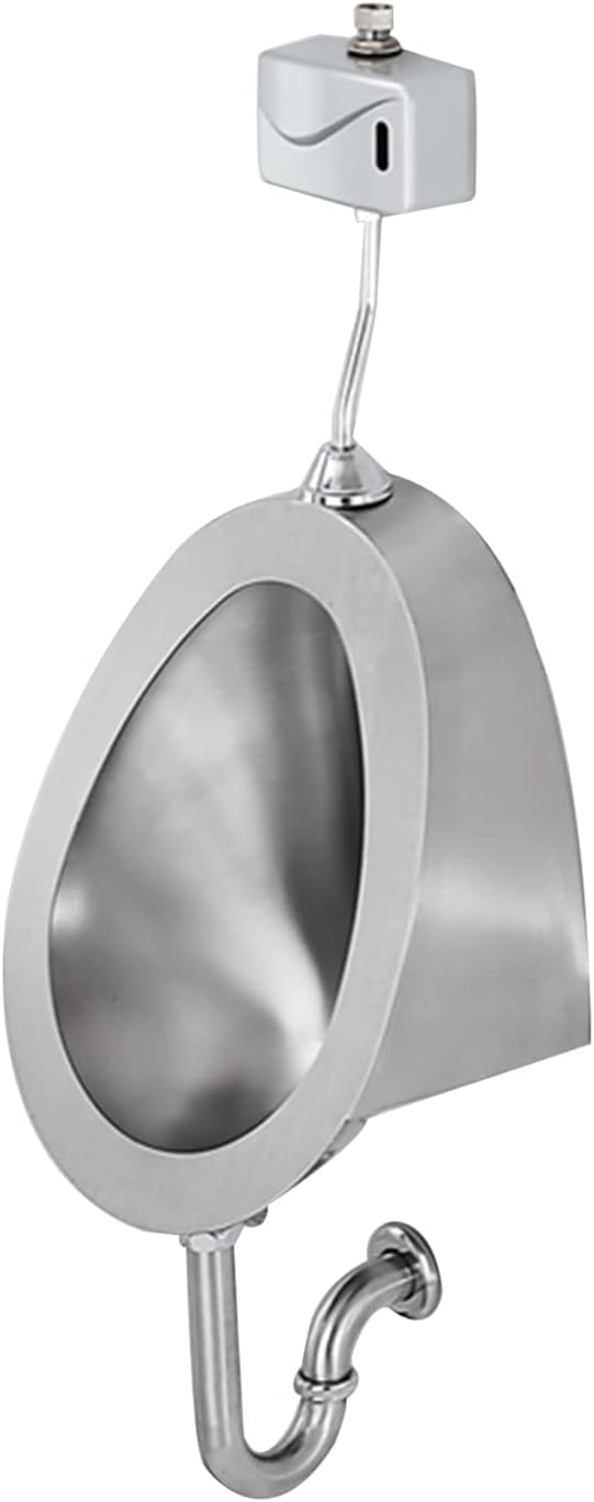 High-Efficiency Flushing Adult Stainless Steel Urinal, Automatic Induction Wall-Mounted Urinal with Flush Valve, Deodorant and Anti-Blocking Public Toilet Urinal, Used in Shopping Malls, Bathrooms