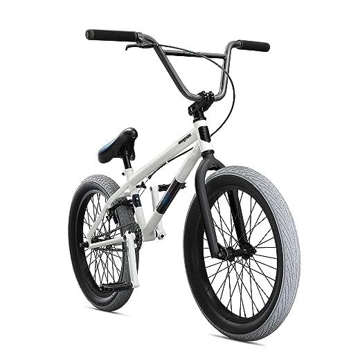 Mongoose Legion L40 Freestyle BMX Bike for Beginner-Level to Advanced Riders, Steel Frame, 20-Inch Wheels, White