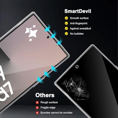 Image of PreCure (2+2) Compatible with Samsung Galaxy Z Fold 7 | 2 Screen Protectors + 2 Camera Lens Protectors | 9H Hardness Tempered Glass | Anti-Scratch | Bubble-Free | HD Clarity