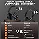 DOQAUS Bluetooth Kopfhörer Over Ear, Bis zu 90 Std Kopfhörer Kabellos mit 3 EQ-Modi,Dual 40mm Treiber, Memory-Protein Ohrpolster und Integriertem Mikrofon für Smartphone/PC(Verbesserte)