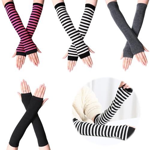 4 Piezas Guantes Termicos Mujer Guantes Sin Dedos Mujer Guantes Mujer Guantes Sin Dedos,Flexible y Conveniente,Adecuado para ir de Compras,ir a La Escuela,Jugar,Caminar,Bailar o Pasear al Perro