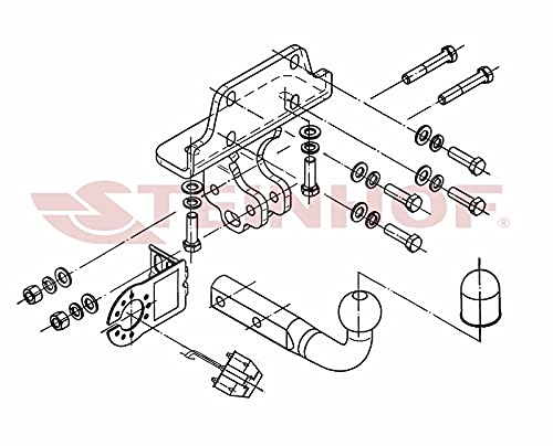 Gancio di traino per Toyota Hilux VII Pick Up 10.2005-10.2010