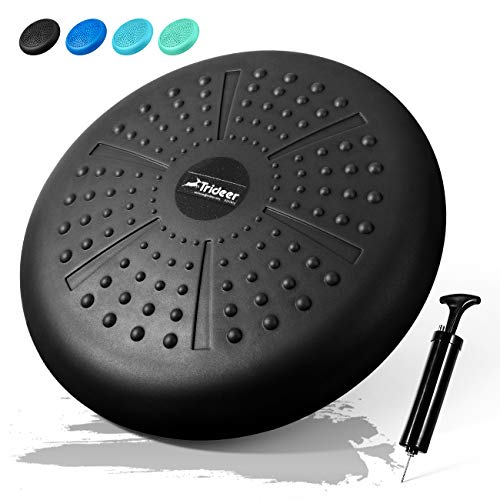 Trideer Core Balance Disc-Home Exercise Wobble Cushion(Free Guide), Office Desk Chair, Wiggle Seat