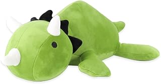 MerryXD Weighted Dinosaur Plush Pillow Stuffed Animals,Green 24" Weighted Dino Plushie and Throw Pillows, Super Soft Cartoon Hugging Toy Gifts for Kids & Adults, 3.5 lbs