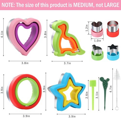 4 Pack Sandwich Cutters Cookie Cutters Sandwich Maker Bread Maker Lunchbox 4 Small Cookie Cutters