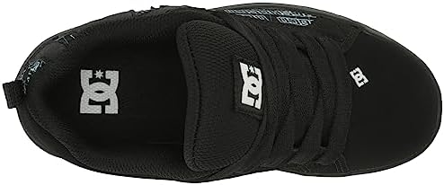 DC Boy's Court Graffik Youth Low Top Skate Shoe, Pixel, 4 Big Kid | Image 4