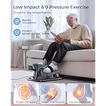 Under Desk Elliptical,Electric Ellipse Leg Exerciser as Seen on Tv for Seniors with 12 Adjustable Speed Levels Seated Pedal Exerciser with Remote Control and Strap Pedals,Portable & Quiet - Image 2