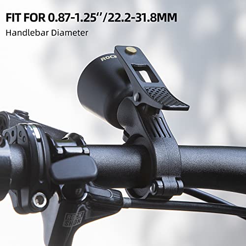 ROCKBROS Bike Bell Classic Bicycle Bell Mountain Bike Bells for Adults with Loud Sound and Fit for 0.87-1.25in/22.2-31.8mm Bicycle Handlebars - Image 6