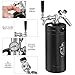 KEG STORM Portable Mini Keg Draft Beer Dispenser System with Drip Mat and Foldable Funnel, 128 oz Stainless Steel Growler, Matte Black