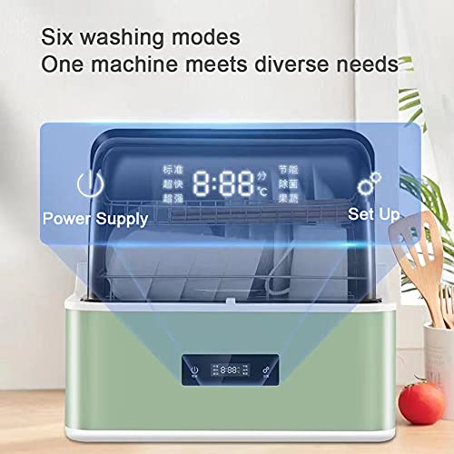 Automatische Vaatwasser - Tafelmodel Compacte Vaatwasser, Draagbare Aanrecht Vaatwasser Intelligente Controle Drogen Opslaan LED Display Desinfectie 360° Reiniging Thuis Appartement - Afbeelding 5