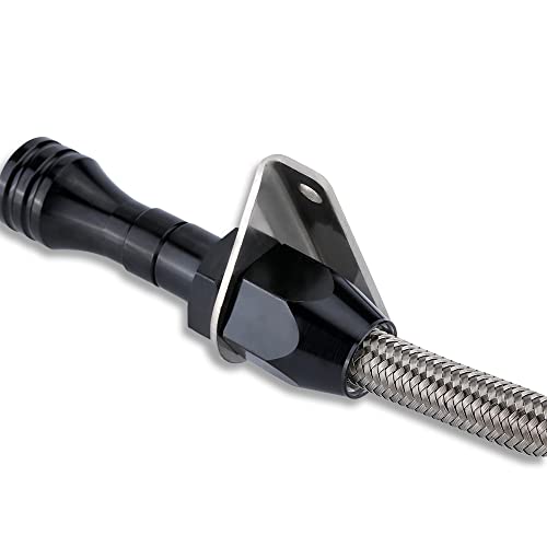 Demotor Performance Flexible Stainless Transmission Dipstick Car Oil Dipstick For Chevy Gm 700R4 Sbc Bbc Black #TOP5