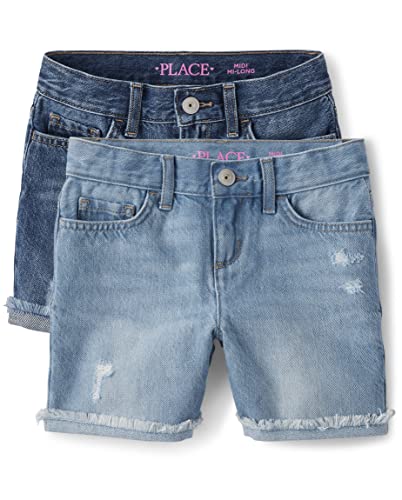Image of The Children's Place Girls' Denim Bermuda Shorts