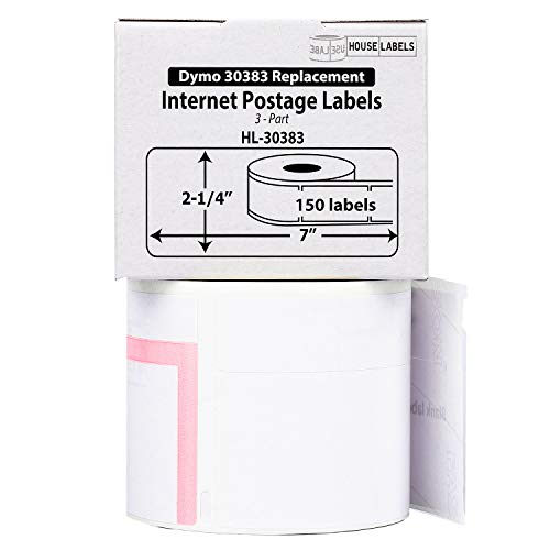 Houselabels 30383 3-Part Internet Postage Labels (2-1/4 Inch X 7") -- Bpa Free! (1 Roll thumb #1