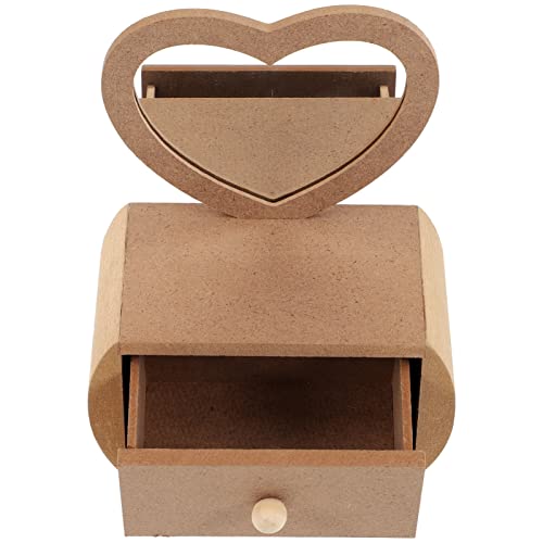 LIFKOME Love Dressing Table DIY Wooden Vanity Mirror Small Makeup Vanity Desk for Boys and Girls