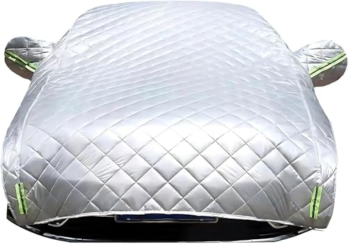 Mezza Copertura Auto Per Mercedes-EQE 300, Parabrezza Adatto Coperture Per Tetto Auto Tessuto Oxford Traspirante Protezione Esterna Contro Neve, Pioggia E Danni Del Sole(Silver)