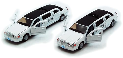 ModelToyCars Box de 6 Limusinas NY 1999 1:38 Blanco