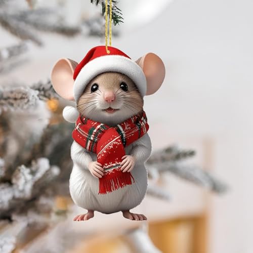 Weihnachtsmäuse Deko Acryl Weihnachtsschmuck Mäuse Weihnachtsdeko...