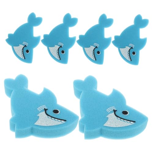 FRCOLOR 6 Piezas Esponjas de Baño para Forma de Esponjas Suaves para Baño Infantil Creativos de Animales Marinos Exfoliantes y Delicadas para Piel Sensible