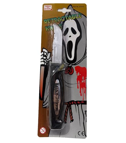 Coltello retrattile Falso Pugnale Adulto Scherzo Magico Disapperaing Trucco Coltello Halloween Prop