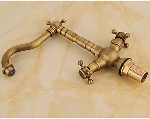 Robinet de lavabo laiton anti calcaire à double commande pour salle de bain