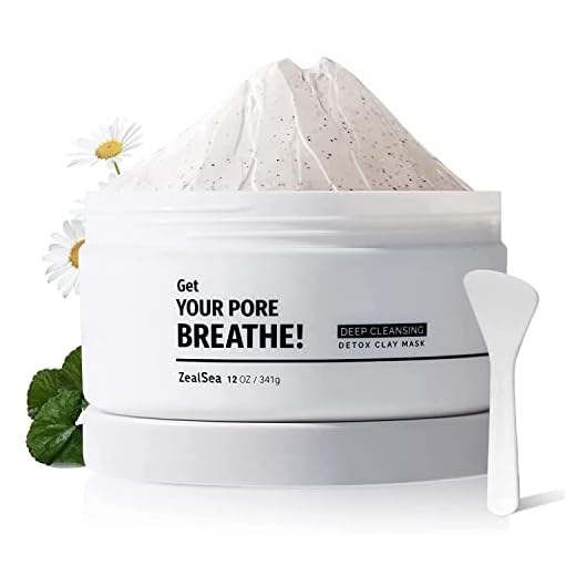 ZealSea 12 oz Deep Cleansing Clay Mask,Exfoliating Face Mask Skin Care,Mud Mask for Oil Control,Pores Minimizers,Blackhead Remover Mask,Detox Clay Facial Mask,Hydrating Mask for Women/Men