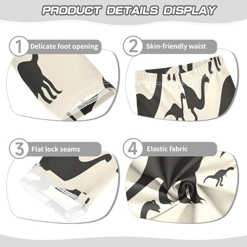 Toddler Girls Leggings Printed Yoga Pants Leggings Silhouettes of Dinosaurs for Kids3
