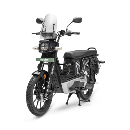 Image of Kinetic Green E-Luna X3 Prime Electric Scooter with charger - Night star Black - Ex-Showroom