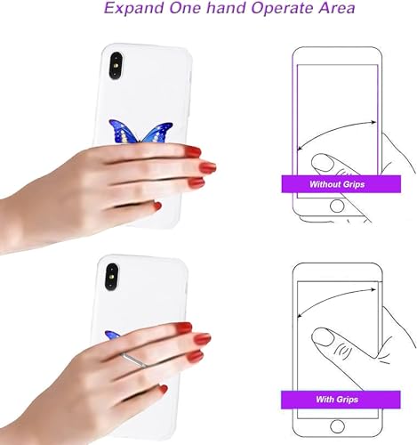 Image of amazon basics Transparent Phone Ring Stand Holder Mobile Phone Ring Holder Finger Grip 360 Degree Rotation (Transparent Square)