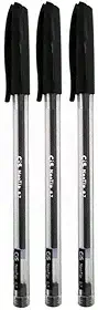 Kit com 3 de Canetas Esferográfica Scrit Ponta Agulha 0.7mm Cis (Preto)