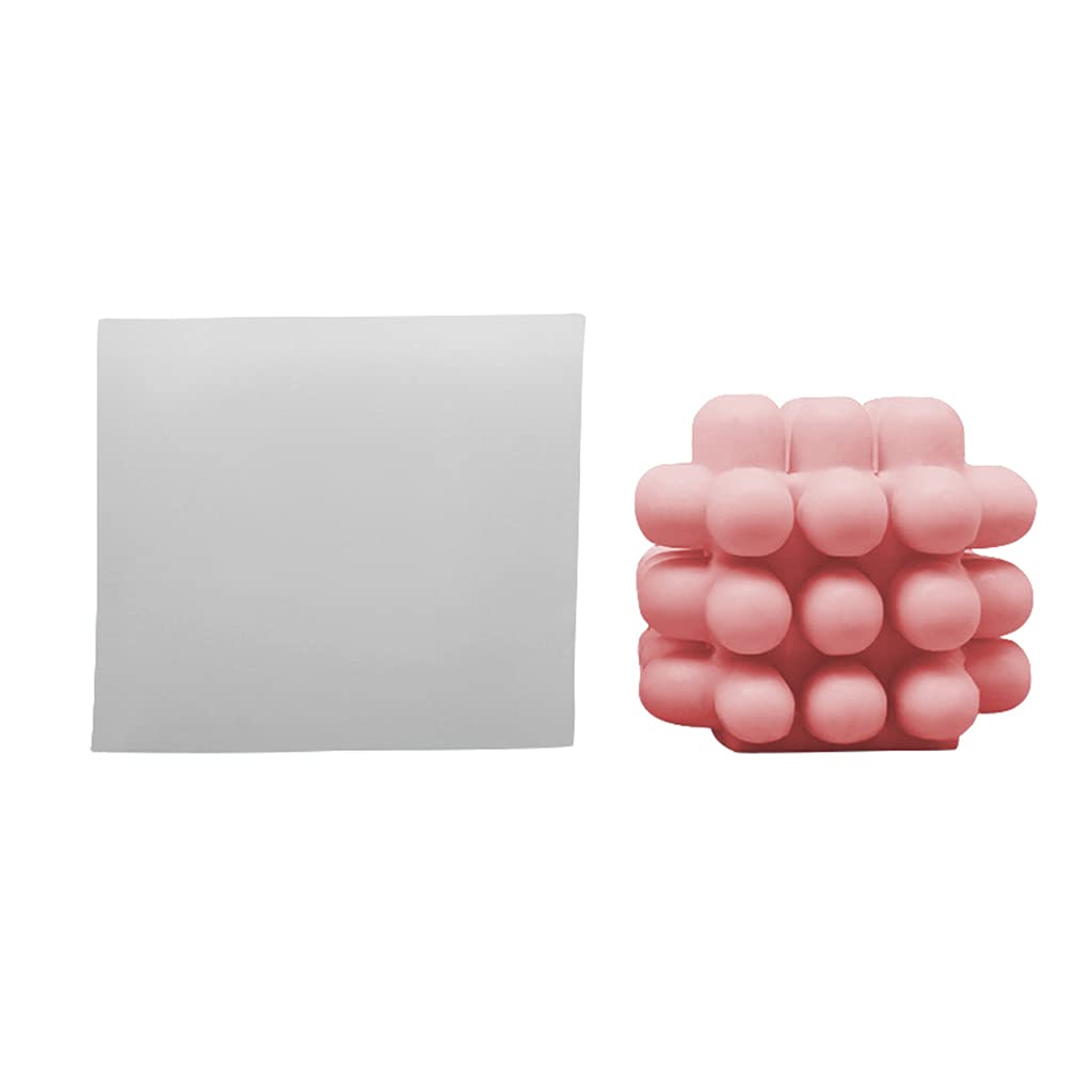 Molde de silicona en forma de cubo 3D para velas hechas a mano, jabón, pastel, caramelo, fondant fundido
