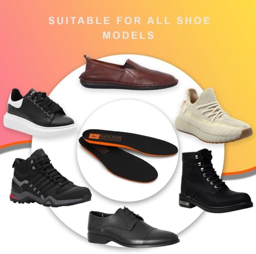 Image of BLACK DEER X30 Comfort Sports Insoles Cushioning and Breathable for Men and Women Insoles for Everyday Use and Work, Orange, WOMEN 10,5 | MEN 8,5
