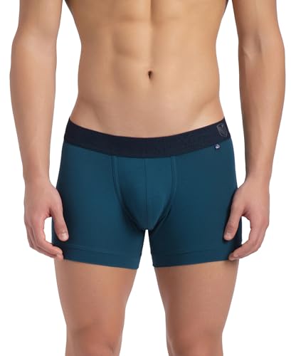 Image of Jockey US60 Men's Super Combed Cotton Elastane Stretch Solid Trunk with Ultrasoft Waistband