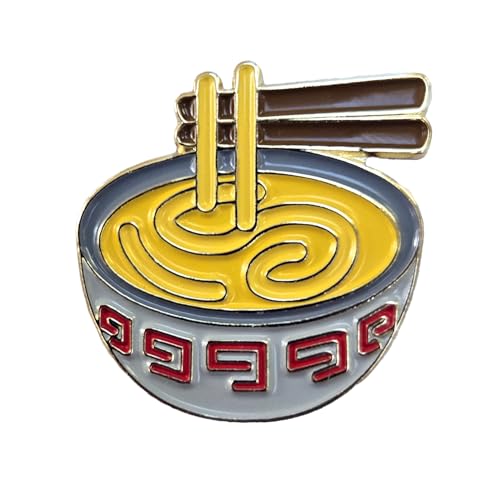 Kolorspun Ramen Noodle Bowl Enamel Lapel Pin (Gold Metal)
