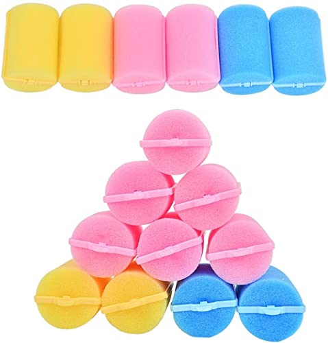 30 Stück Schwamm-Lockenwickler, Schaum-Haarstyling-Lockenwickler, Hairdressing Tools für DIY-Haarstyling。 Cover