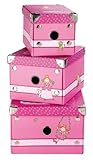  sigikid 24396 - Boxen, Pinky Quee, 3-er Set
