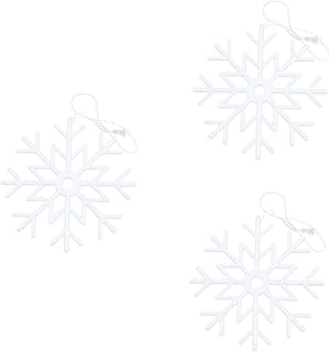 BESTOYARD 3 Pçs Ao Ar Livre Lâmpada De Floco De Neve Festa De Natal Lâmpada De Floco De Neve Ao Ar Livre Luz Noturna Decoração Lâmpada Luzes De Floco De Neve LED Modelagem Luz Branca