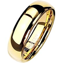 Tungsten Gold Wedding Band Handfasting Promise Anniversary Ring Sizes 5-13 6mm