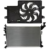 AUPCS Radiator and Cooling Fan 2008-2011 for Ford Focus Ambiente 2.0L 2010-2011 for Ford Focus RS 2.5L 621043 621850