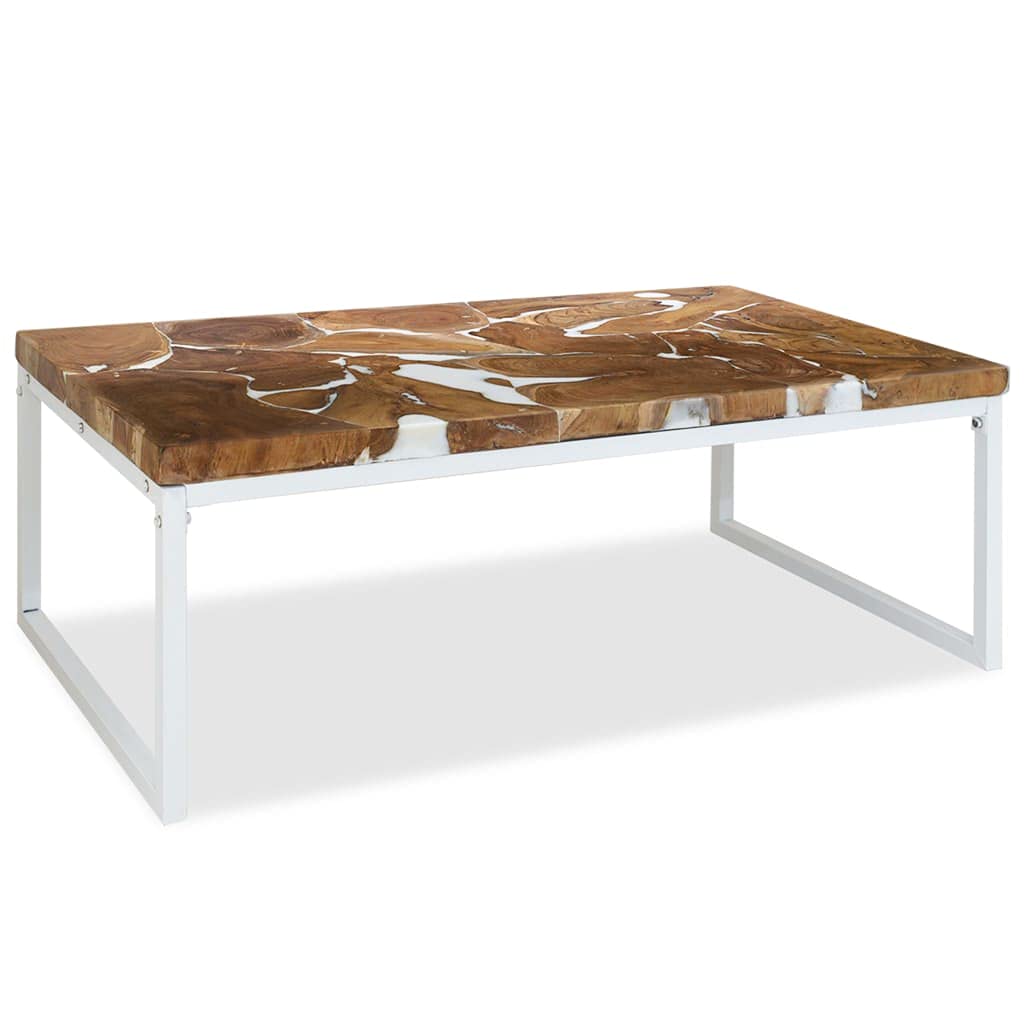 Table basse teck véritable unique pour un intérieur chaleureux et naturel